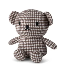 Boris-Bär im klassischen, schicken Hahnentrittmuster