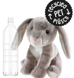 Kuscheliger Hase aus recycelten PET-Flaschen