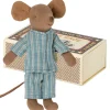 Maileg Big Brother Maus mit Pyjama in Streichholzschachtel