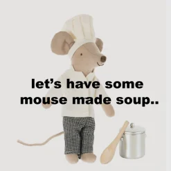 Maileg Big Brother Mauskoch mit Suppentopf und Löffel