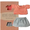 Maileg Kleidungsset Große Schwester Maus / Petite Couture / Rock und gestreifter Pullover