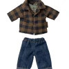 Maileg Kleidungsset Vater Maus / Kariertes Hemd und Jeans