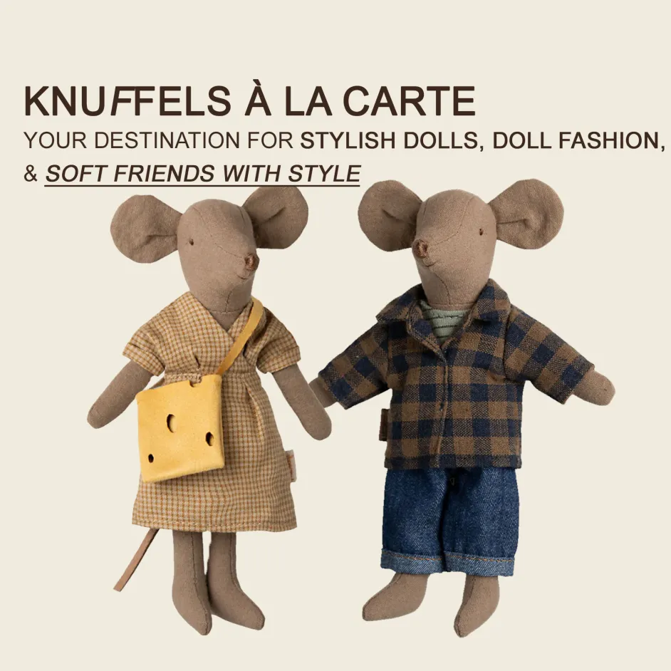 Maileg Kleidungsset Vater Maus / Kariertes Hemd und Jeans