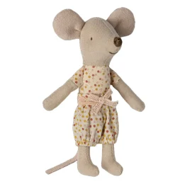 Maileg Little Sister Maus in Streichholzschachtel mit Bettwäsche