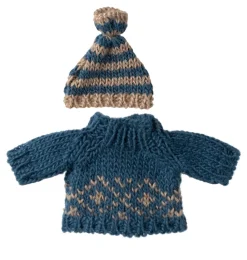 Maileg Strickpullover und Mütze für Vater Maus