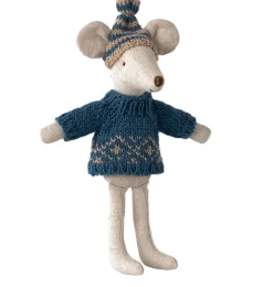 Maileg Strickpullover und Mütze für Vater Maus