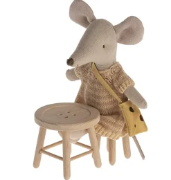 Maileg-Set aus Tisch und Hocker für die Mäuse