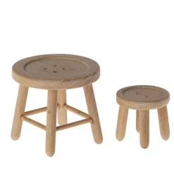Maileg-Set aus Tisch und Hocker für die Mäuse