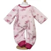 Mamamemo Overall für Puppen / rosa mit Aufdruck / 35 cm
