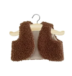 Minikane Amigas Puppen / ärmellose braune Weste aus Kunstfell