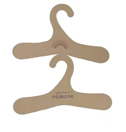 Minikane zehn Kleiderbügel aus Pappe mit Minikane-Logo