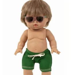 Minikane-Badeanzug Vito vert für Gordi-Puppen