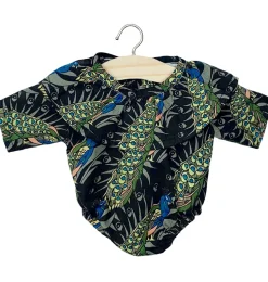 Minikane-Body Colombine und Baumwollpaons / Pfauendruck für Gordis