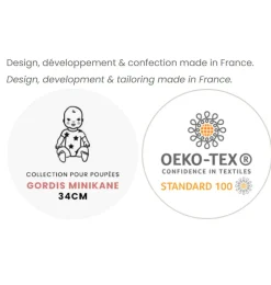 Minikane-Kunststoffsandalen für Gordi-Puppen Guimauve Marshmallow