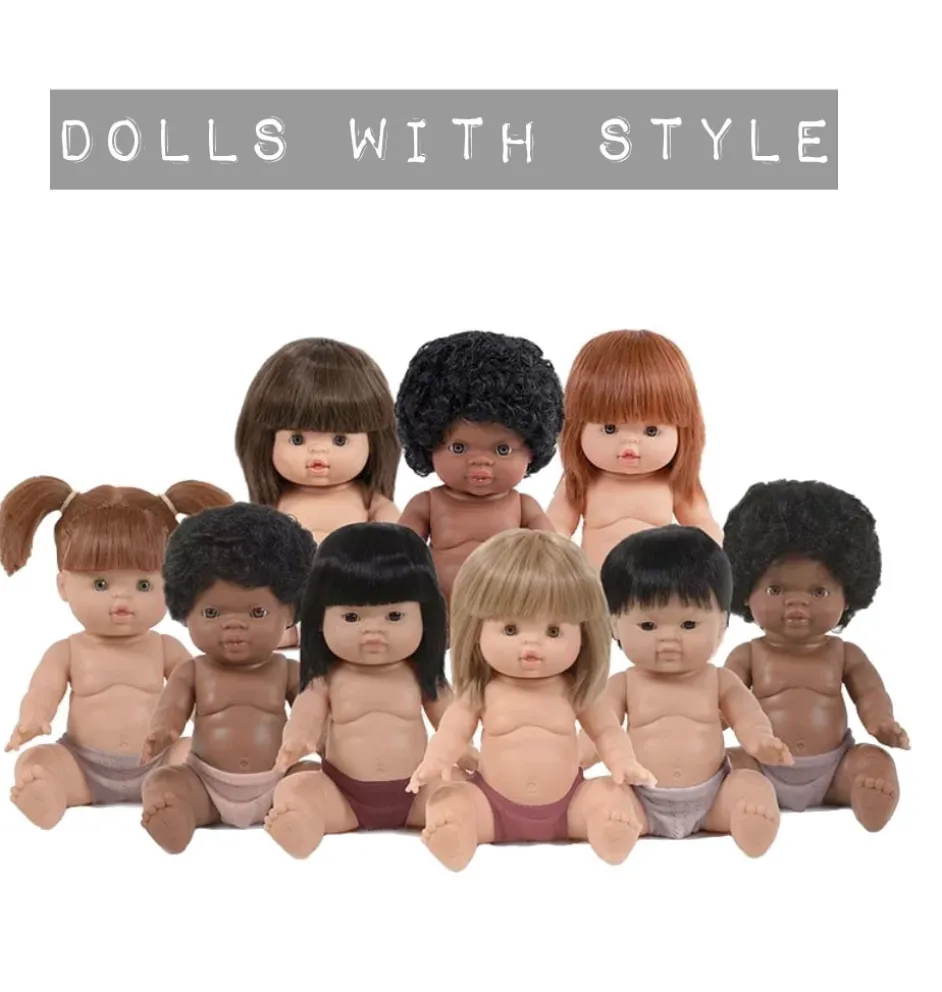 Minikane-Puppe Gabrielle, eine Paola Reina Gordi-Puppe, die speziell für Minikane 34 cm entworfen wurde