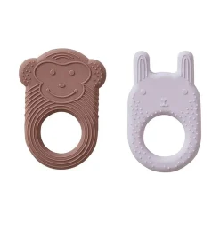 OYOY Set mit zwei Beißringen Nelson & Ling Ling Baby Teether
