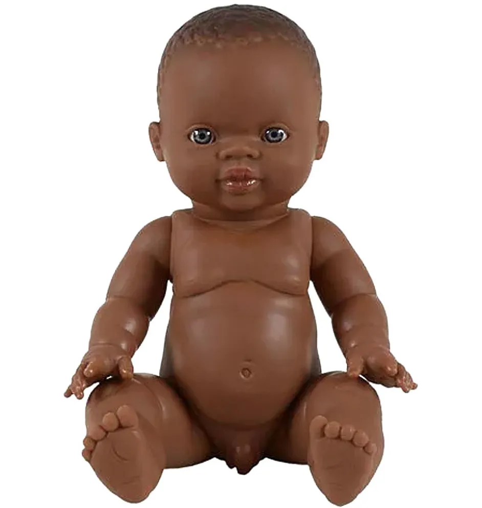 Paola Reina Babypuppe, brauner Junge, blaue Augen