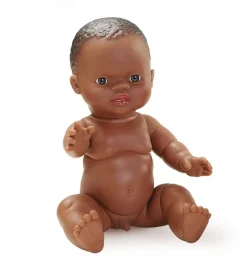 Paola Reina Babypuppe, brauner Junge, blaue Augen