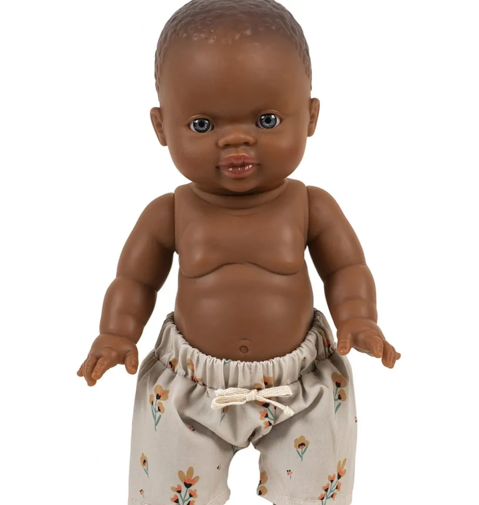 Paola Reina Babypuppe, brauner Junge, blaue Augen