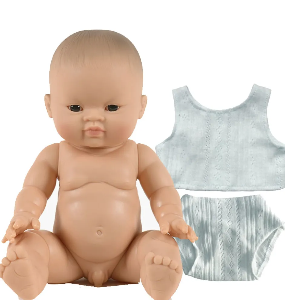 Paola Reina Babypuppenjunge Asiatin mit Unterwäsche