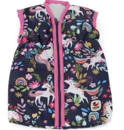 Schlafsack für Puppen mit Einhorn-Aufdruck